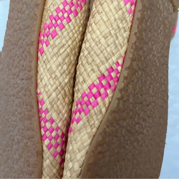 Brand New Flats Handcrafted Lightweight Woven Pink/Tan - Picture 3 of 6